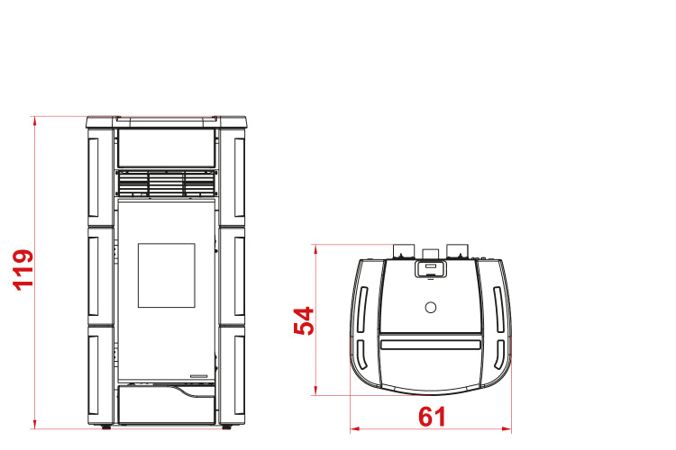 STUFA A PELLET ANNA PRO 3 - 12 KW PALAZZETTI ARIA