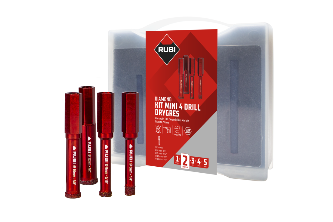 KIT MINI 4 DRILL DRYGRES RUBI