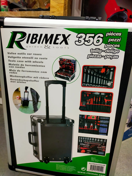 TOOL CASE ON WHEELS 356 PIECES RIBIMEX